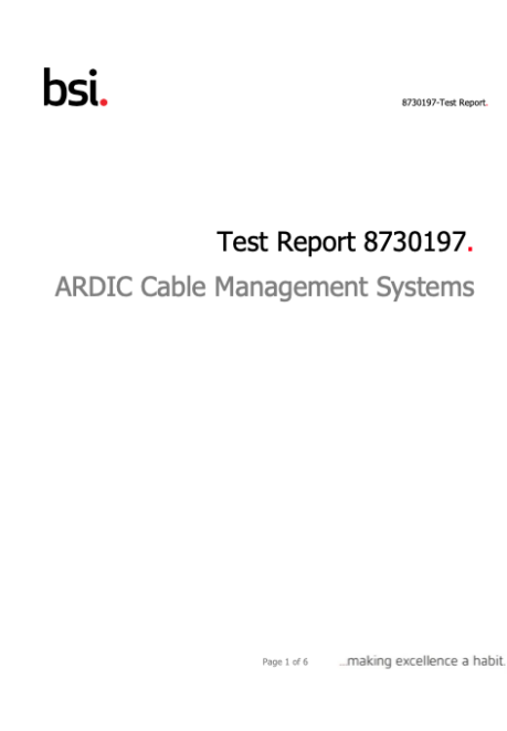 BS EN 61386-12008 CLAUSES CONDUIT AND COUPLERS TEST REPORT-8730197