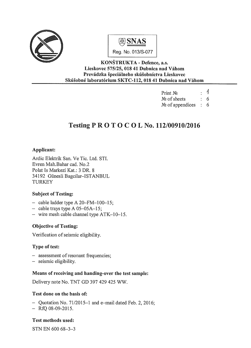 EARTHQUAKE & SIESMIC TEST