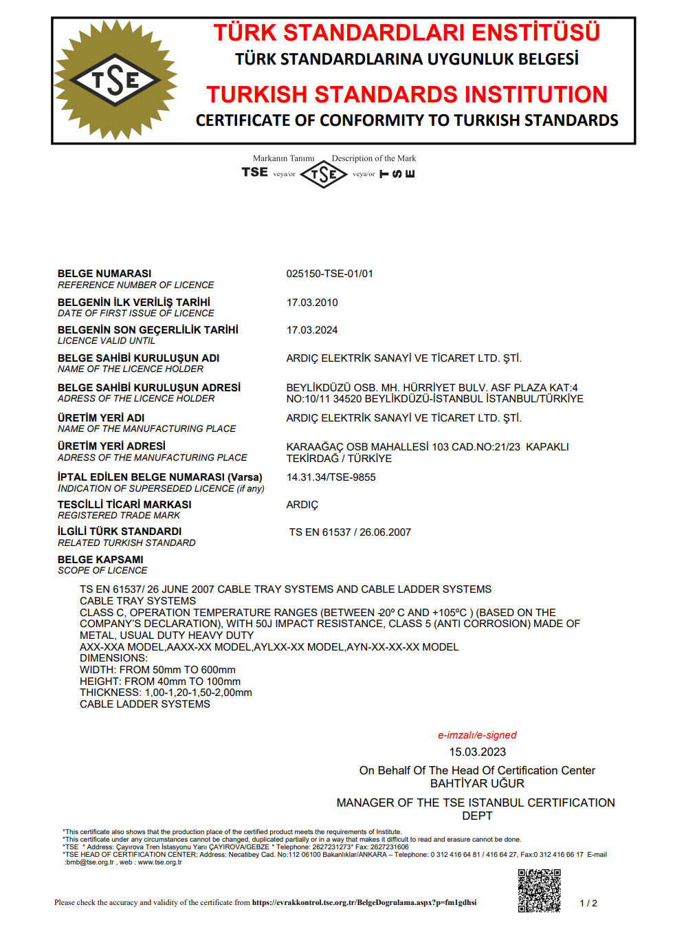 TS EN ISO 61537 (ENG)