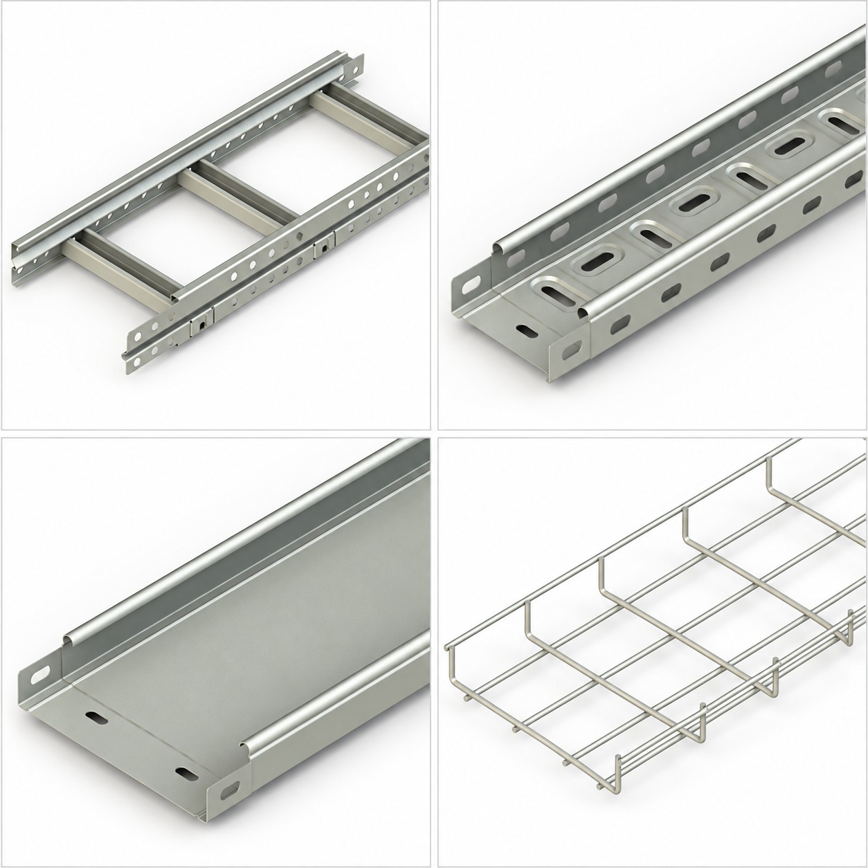Types of Cable Tray: Perforated, Solid, Ladder and Wire Mesh
